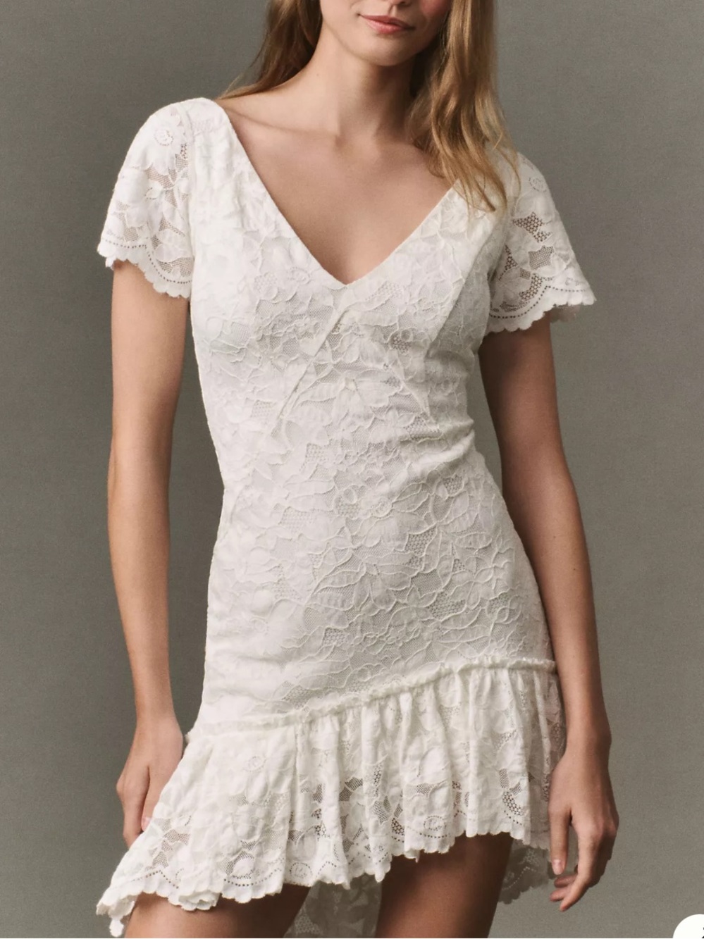 Anthropologie Mare Mare Ruffle Lace Mini Dress NWT